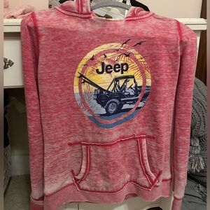 Cute women’s Jeep pink sunset hoodie